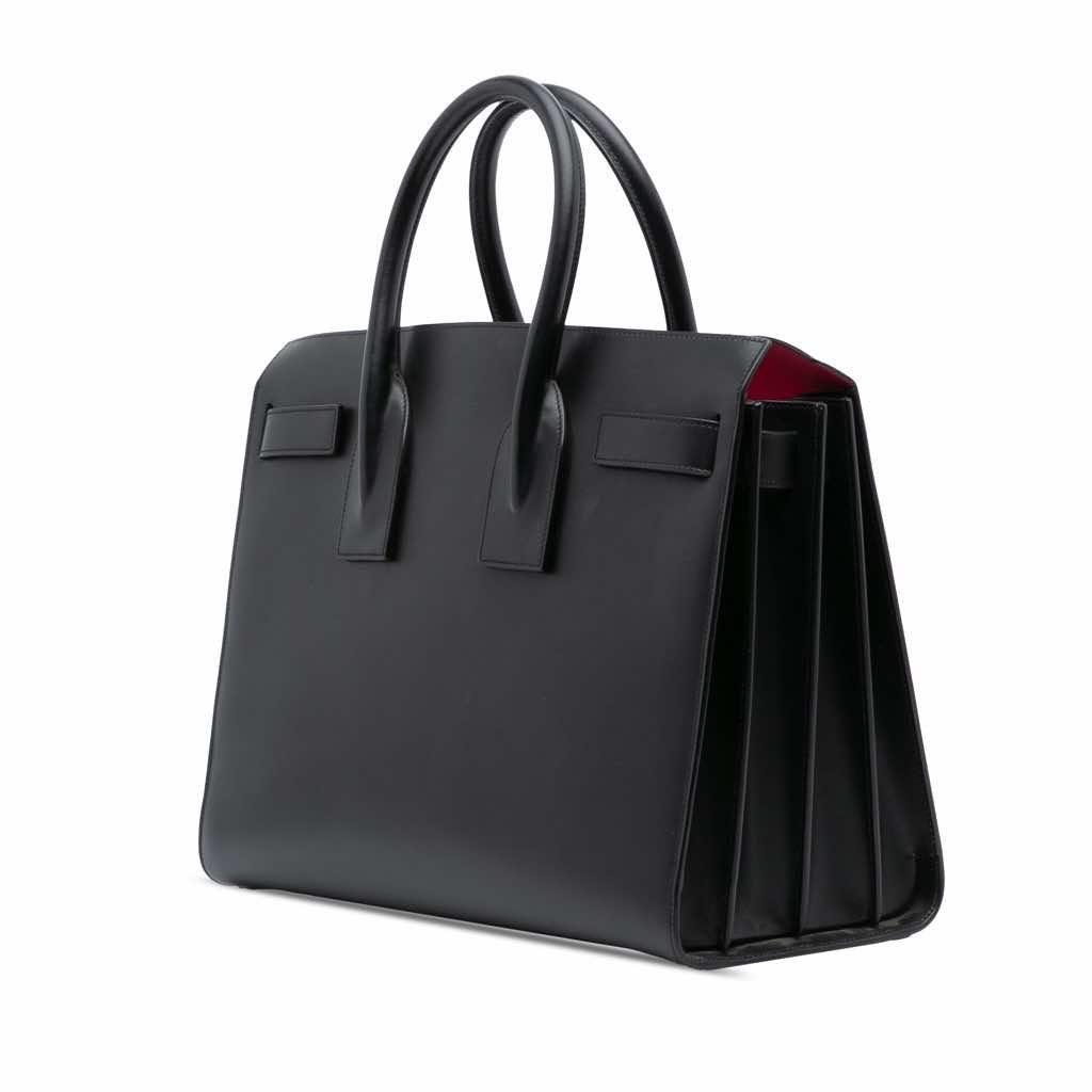 Saint Laurent Small Smooth Leather Sac De Jour Satchel - 2