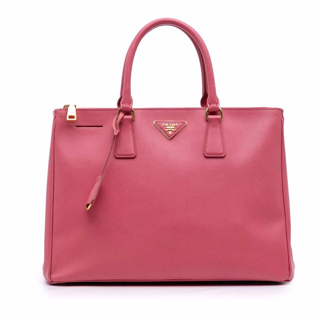 Prada Large Saffiano Lux Galleria Double Zip Satchel
