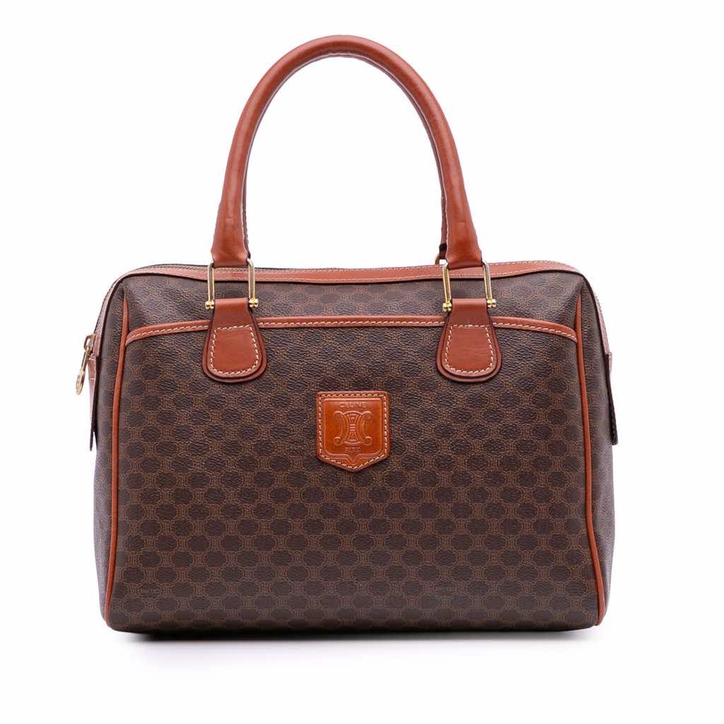 Celine Macadam Coated Canvas Handbag