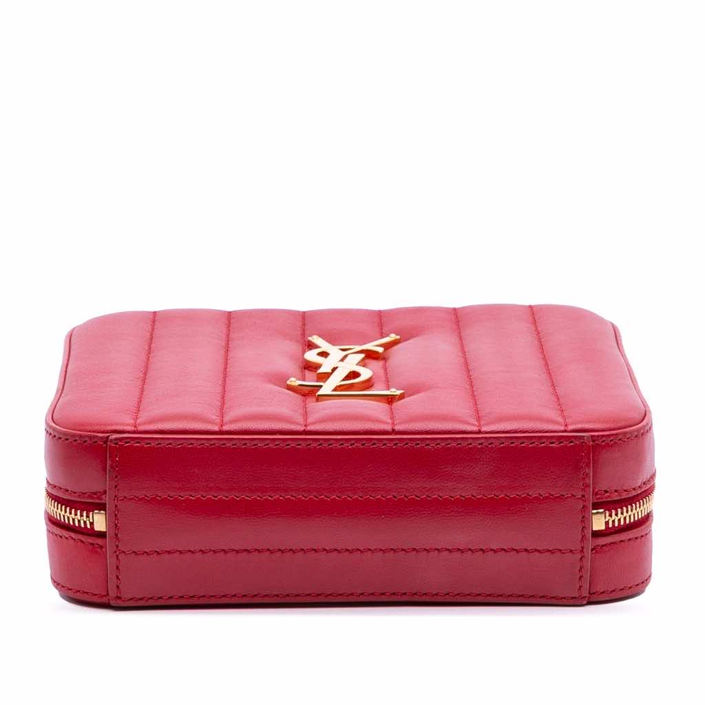 Saint Laurent Lambskin Matelasse Monogram Vicky Belt Bag - 3