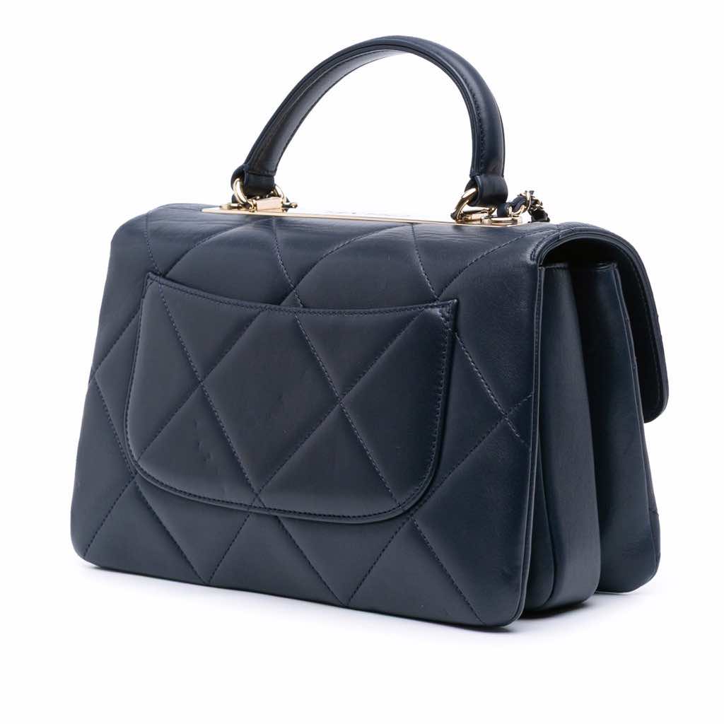 Chanel Medium Lambskin Trendy CC Top Handle Bag - Back view