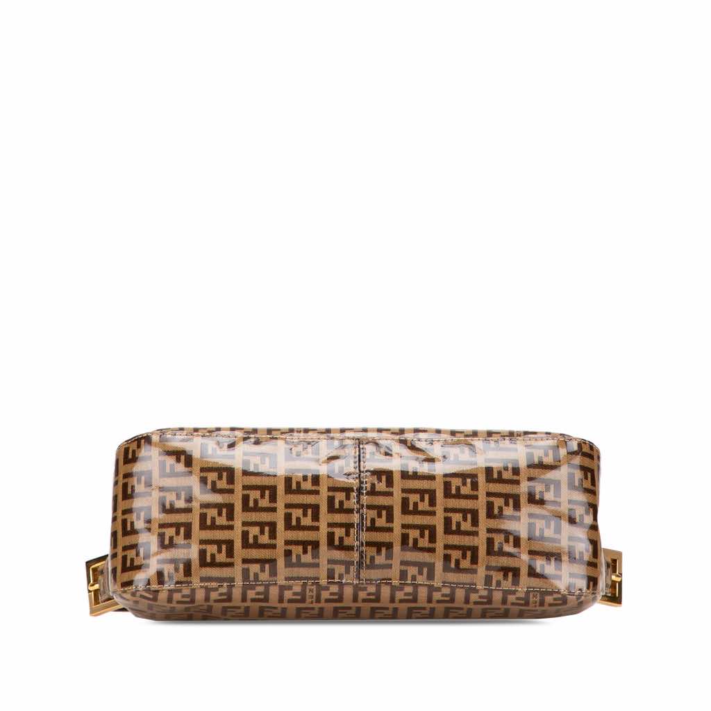 Fendi Zucchino Crystal Double Flap Shoulder Bag - 3