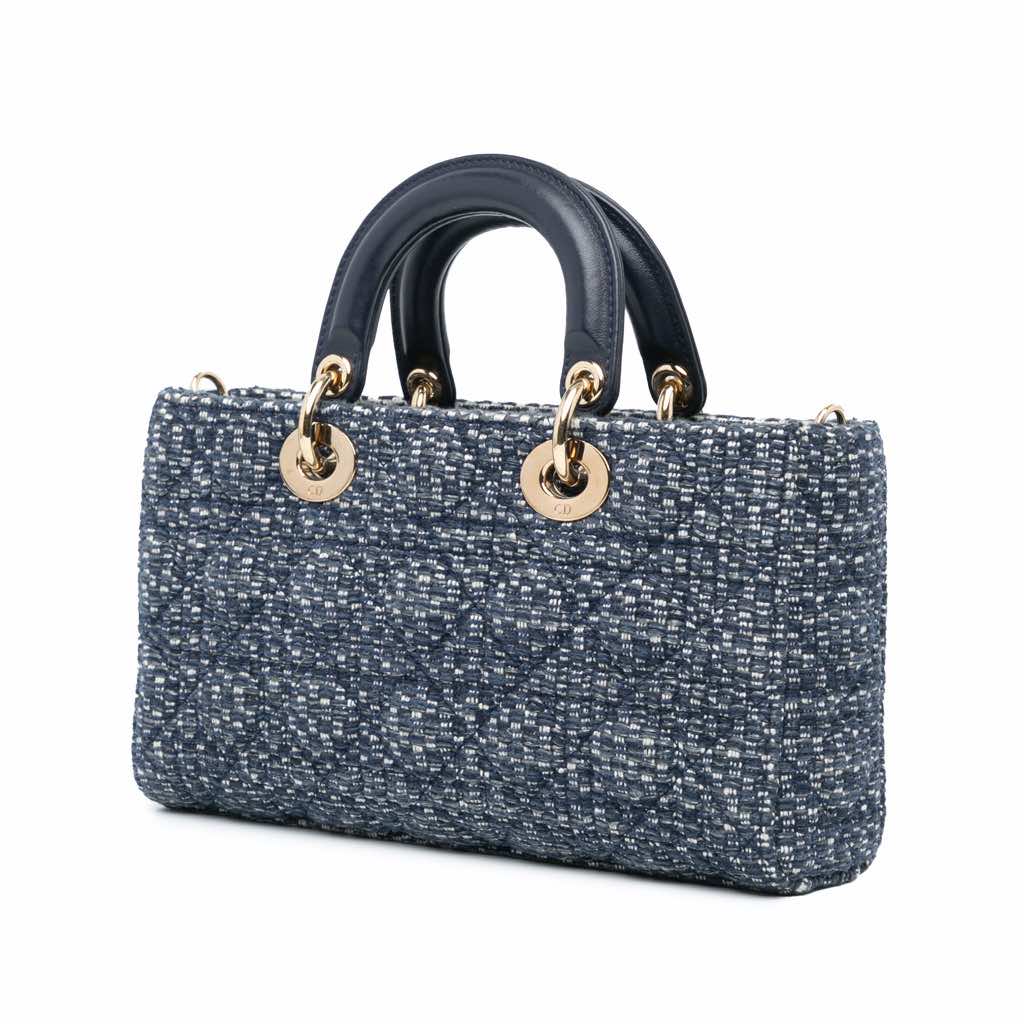 Dior Medium Tweed Cannage Lady D Joy - 2
