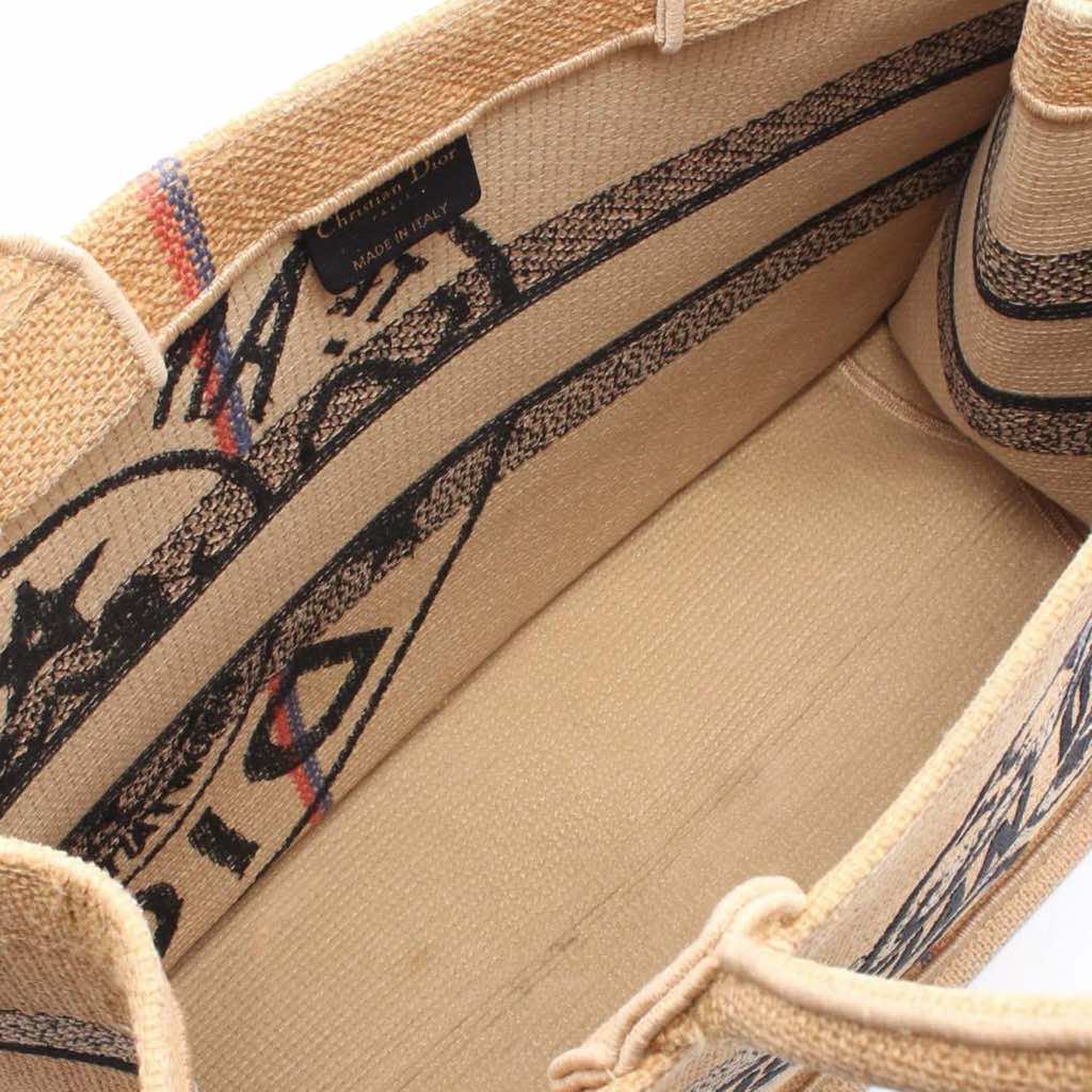 Dior Medium Jute Embroidered Book Tote - Image 6