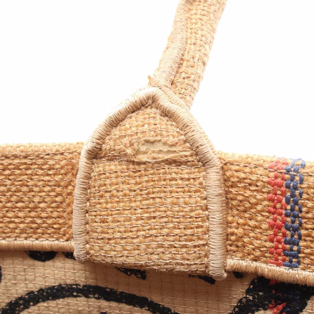 Dior Medium Jute Embroidered Book Tote - Image 10