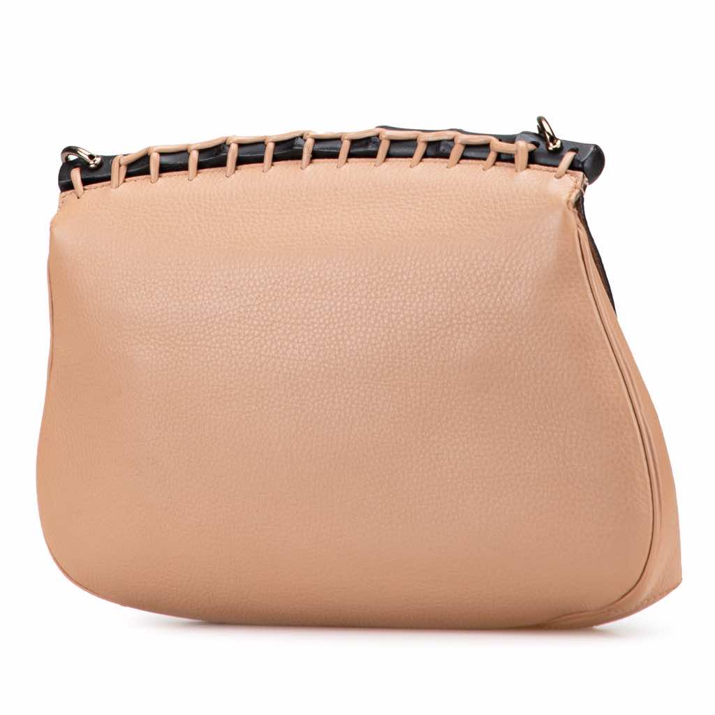 Gucci Medium Leather Bamboo Nouveau Fringe Crossbody - Back view
