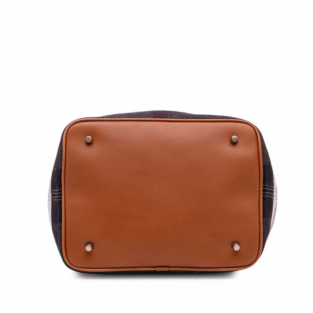 Burberry Medium Mega Check Canvas Ashby Bucket Bag - 3