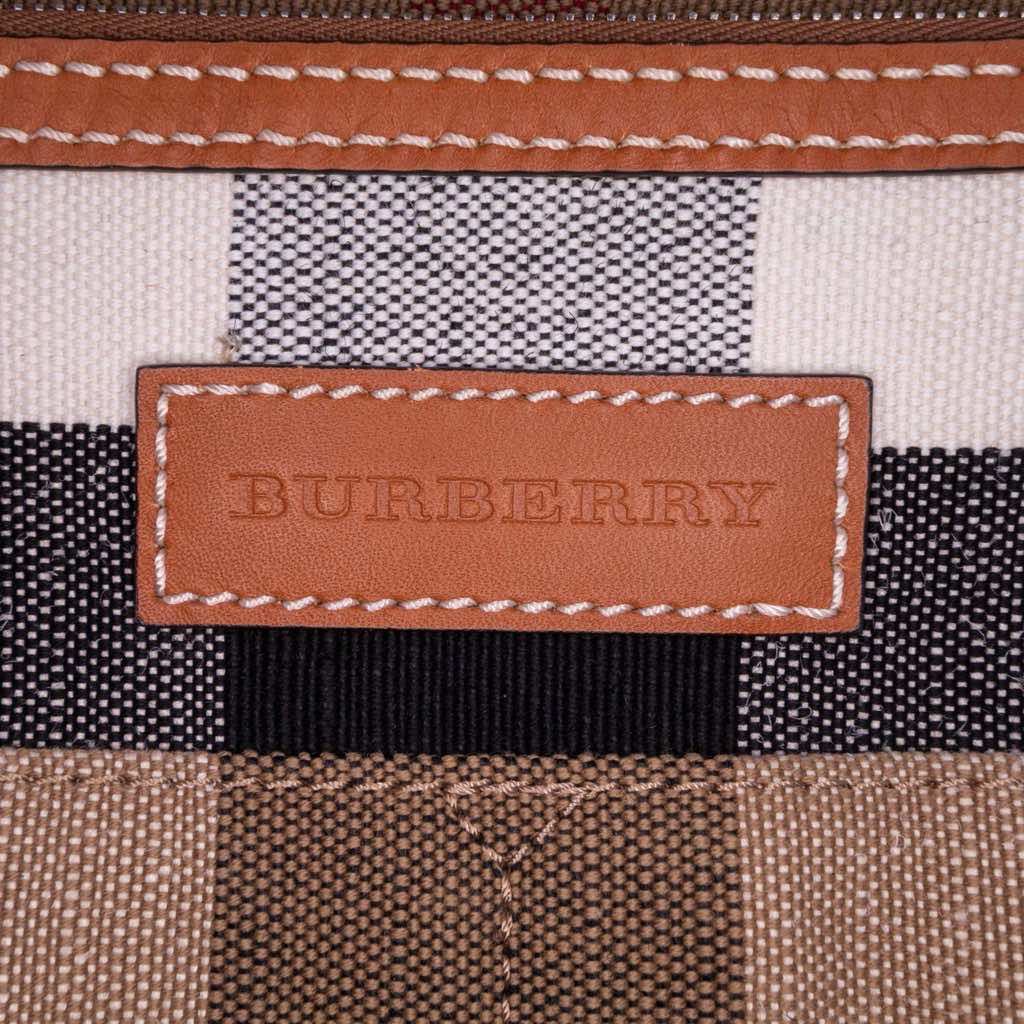 Burberry Medium Mega Check Canvas Ashby Bucket Bag - 5