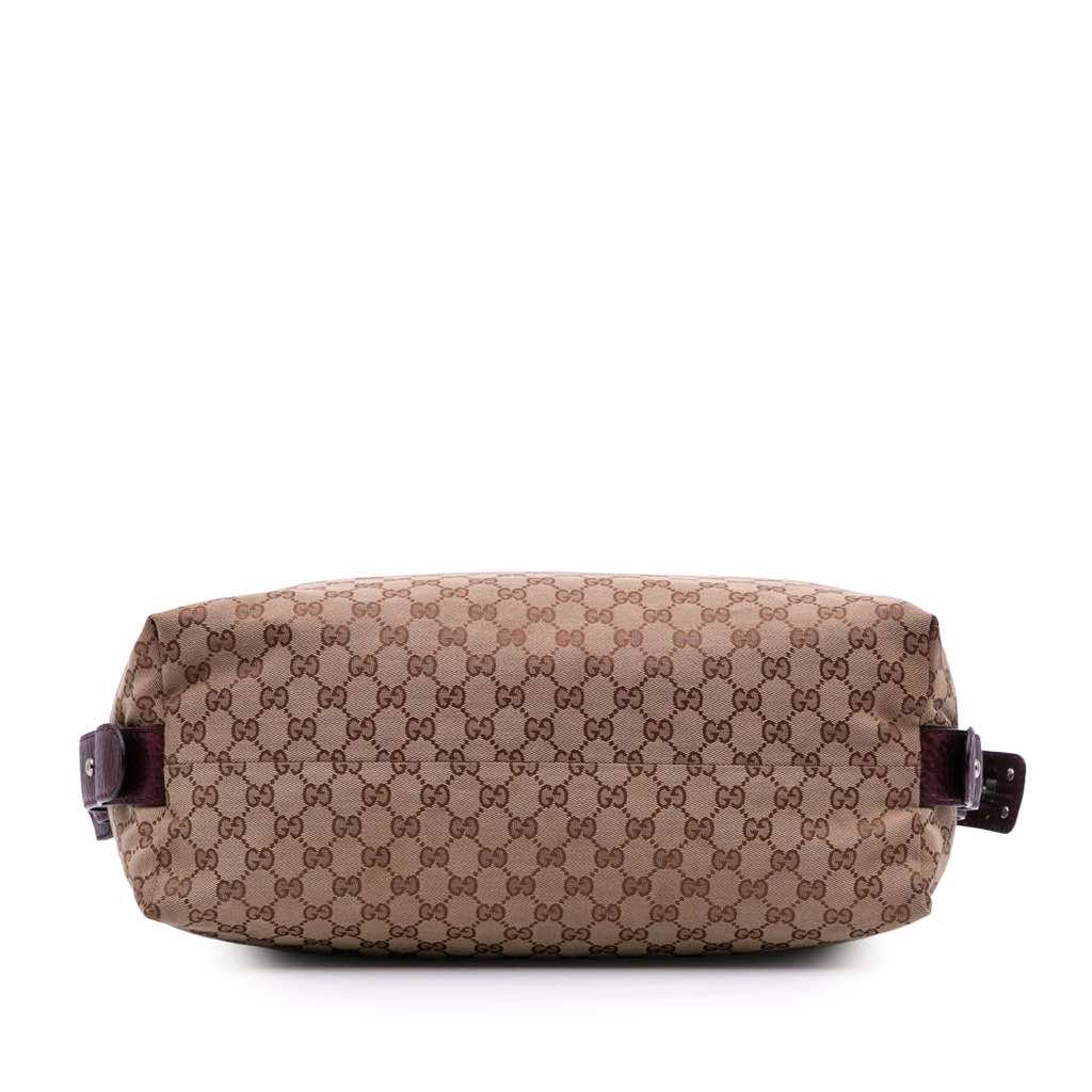 Gucci Large GG Canvas Bamboo Bar Tote - 3