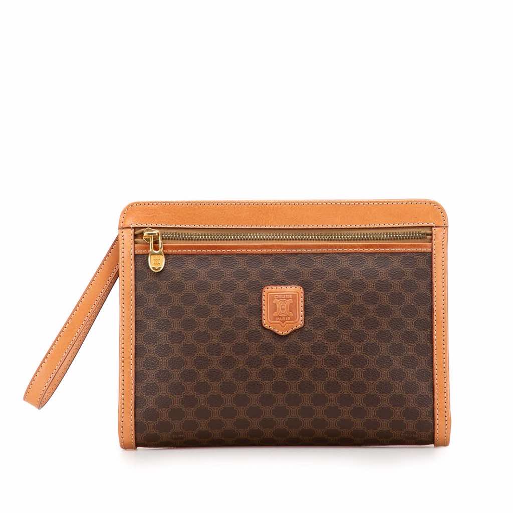 Celine Macadam Coated Canvas Clutch