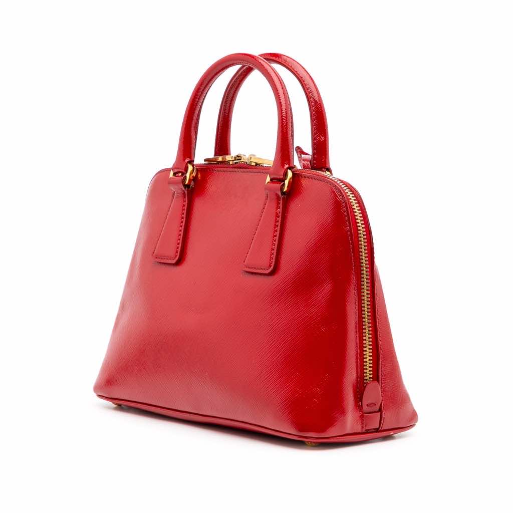 Prada Small Saffiano Vernice Promenade Satchel - 2