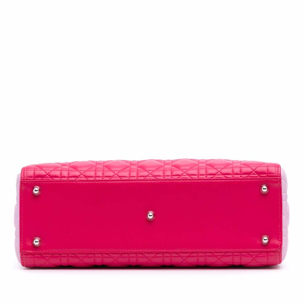 Dior Large Tricolor Lambskin Cannage Lady Dior - Image 6