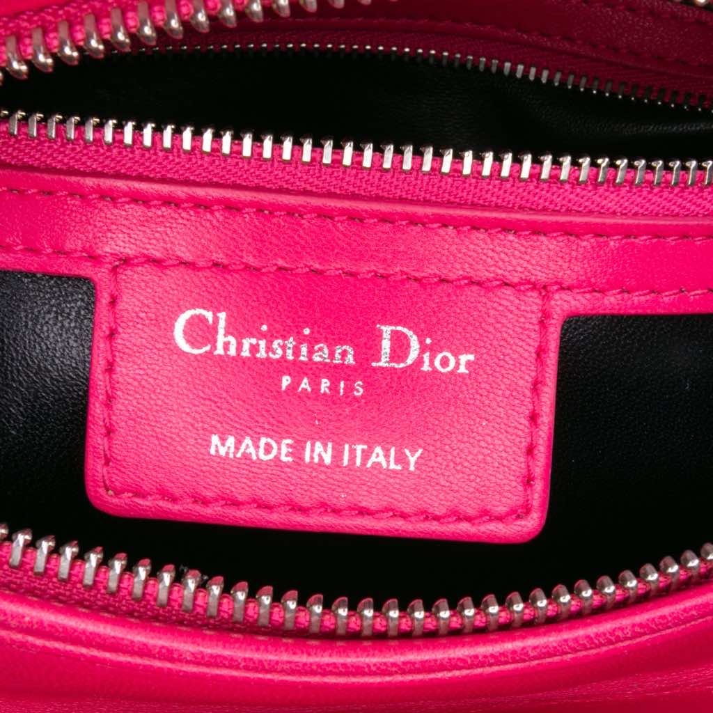 Dior Large Tricolor Lambskin Cannage Lady Dior - Side view