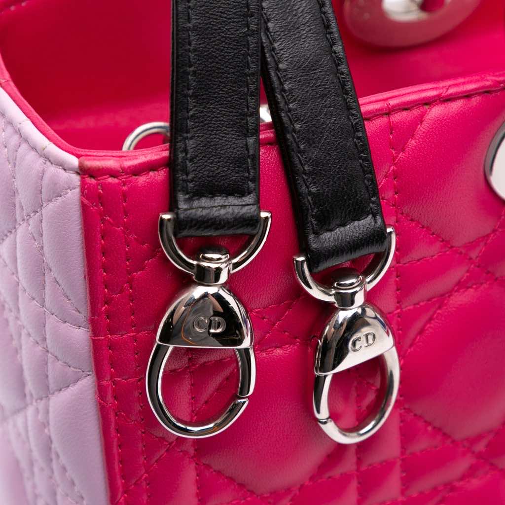 Dior Large Tricolor Lambskin Cannage Lady Dior - Image 10