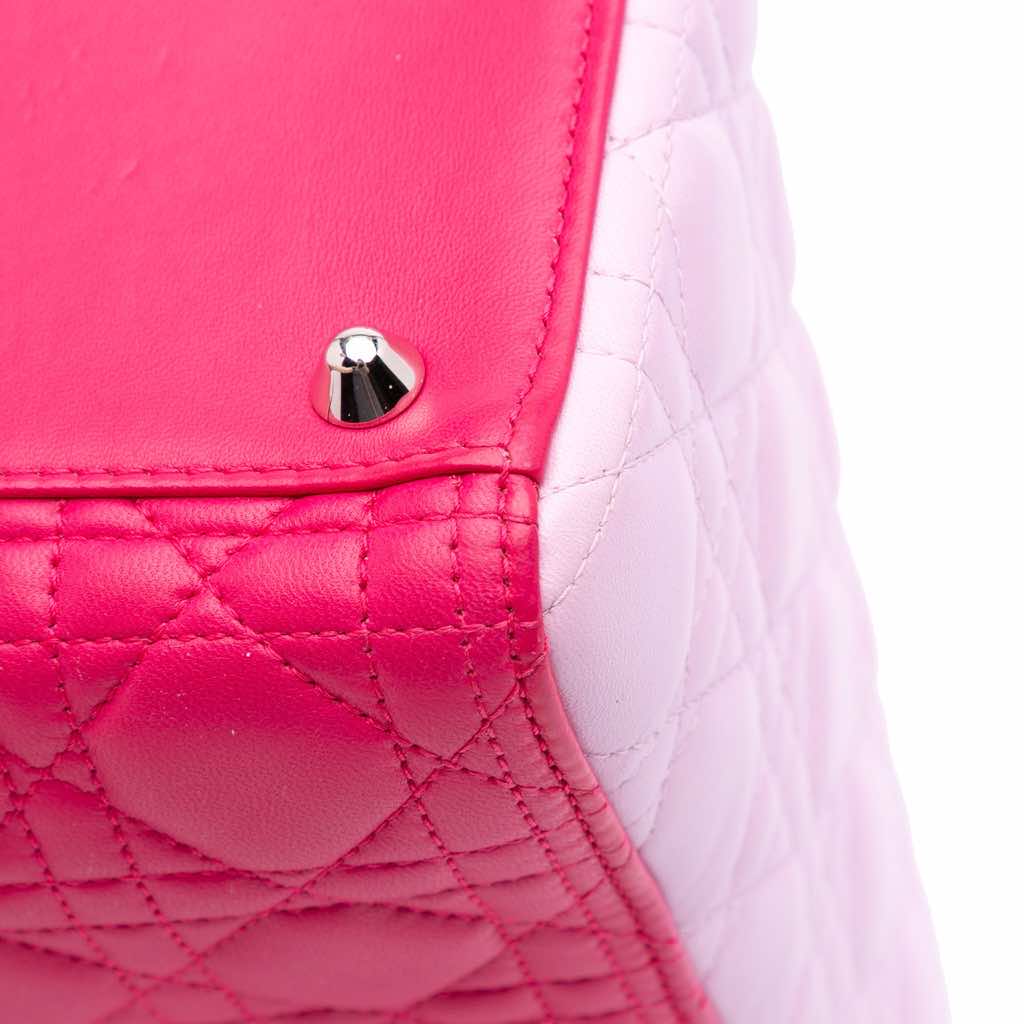 Dior Large Tricolor Lambskin Cannage Lady Dior - Image 11