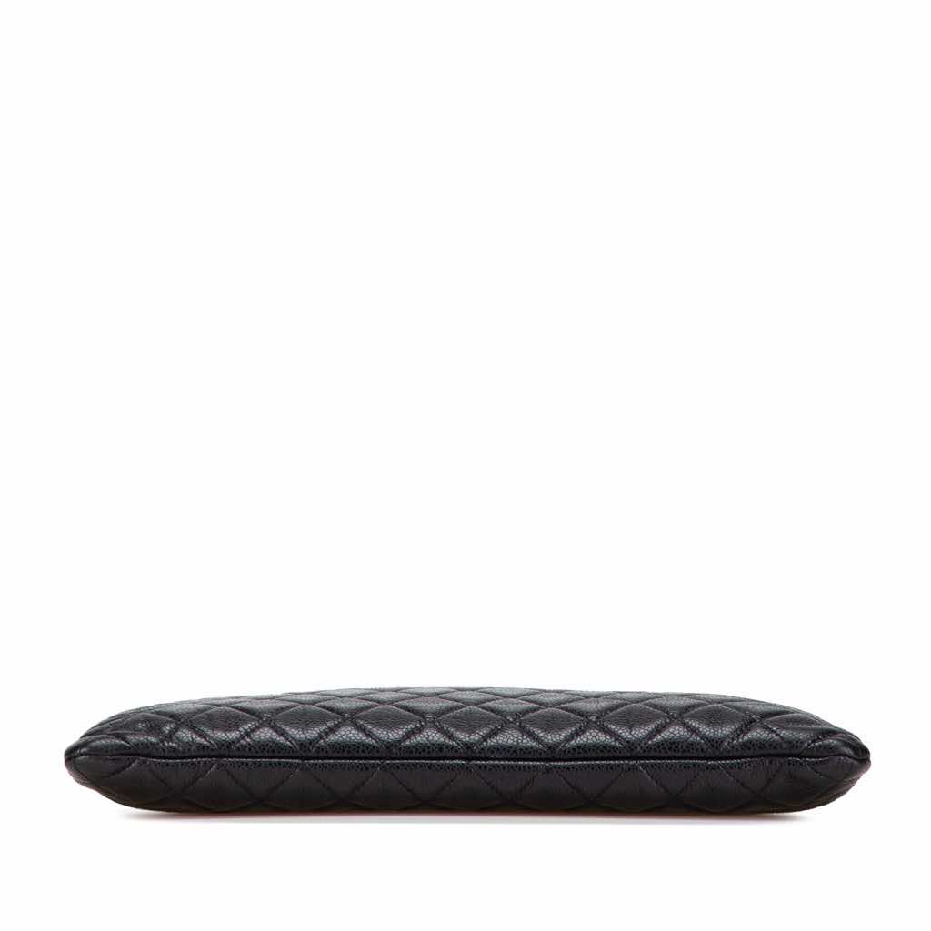 Chanel Large Quilted Caviar O Case Clutch - 3