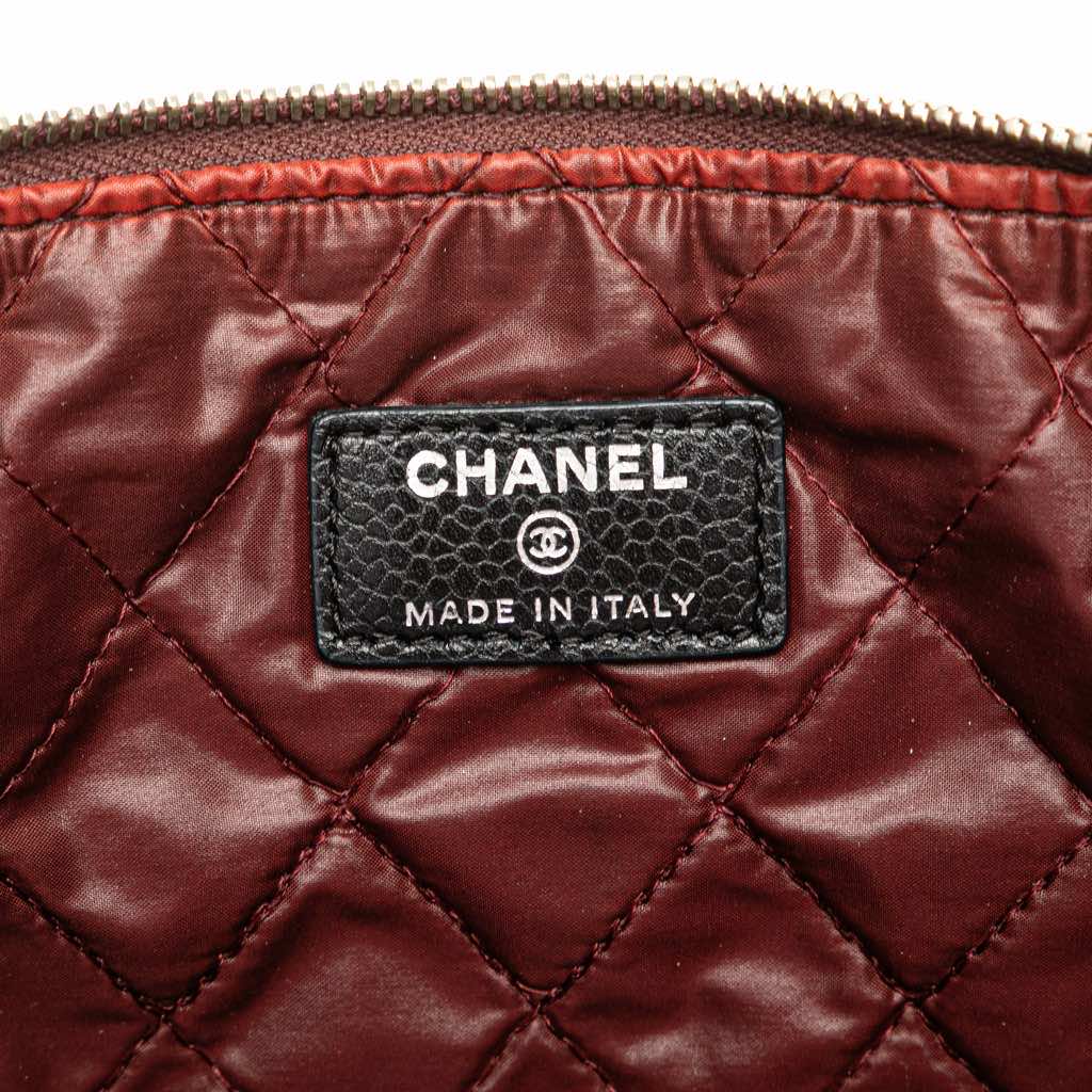 Chanel Large Quilted Caviar O Case Clutch - 5