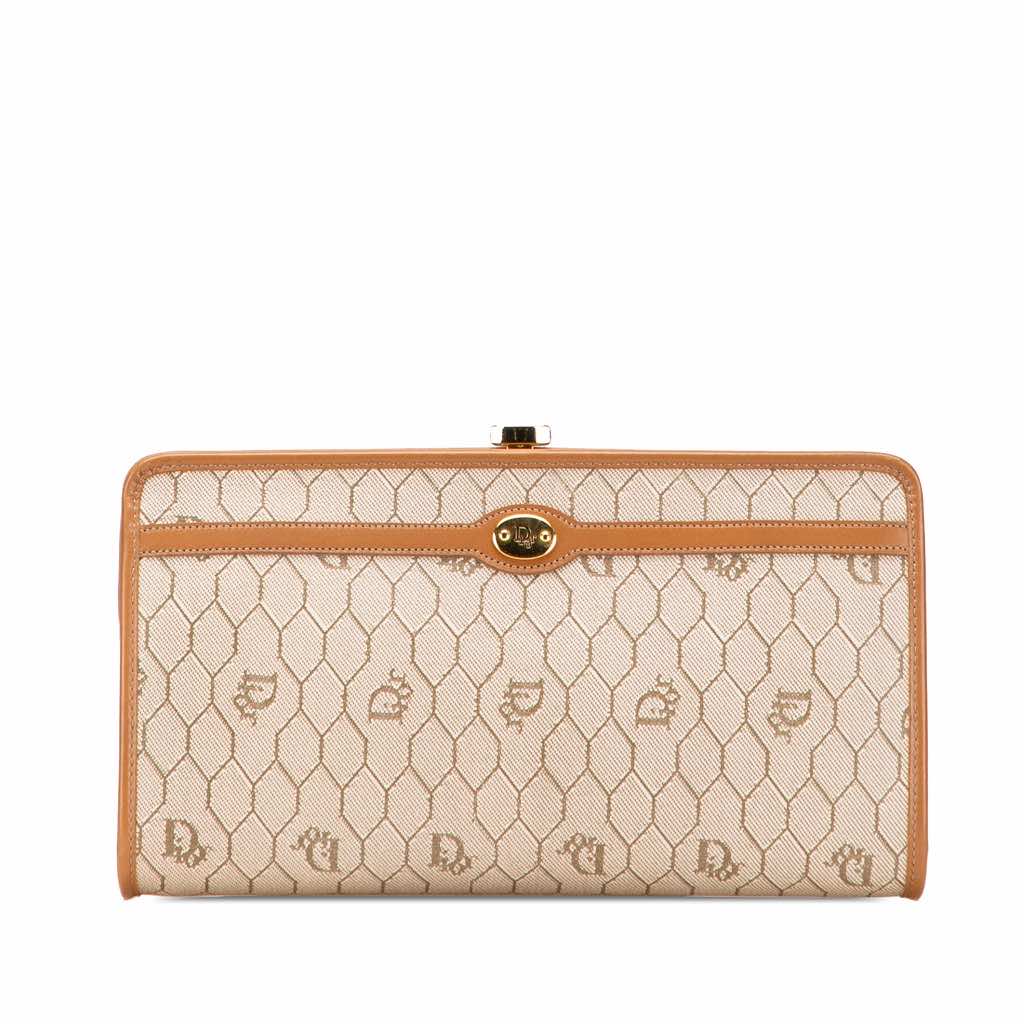 Dior Honeycomb Coated Canvas Clutch