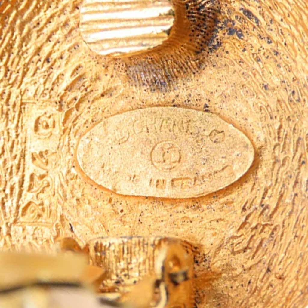 Chanel Gold Plated CC Sunburst Clip On Earrings - 4