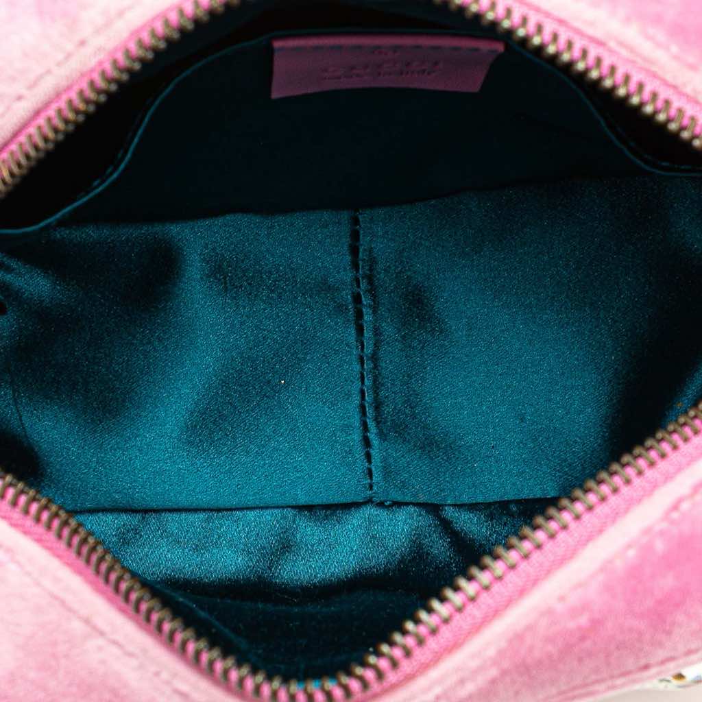 Gucci Mini GG Marmont Crystal Embellished Matelasse Velvet Crossbody - 4