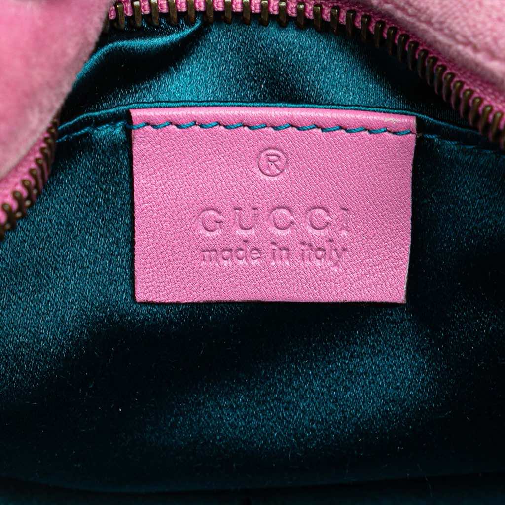 Gucci Mini GG Marmont Crystal Embellished Matelasse Velvet Crossbody - Side view