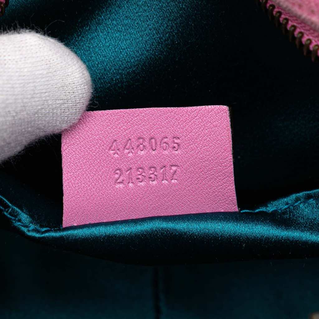 Gucci Mini GG Marmont Crystal Embellished Matelasse Velvet Crossbody - Detail 1