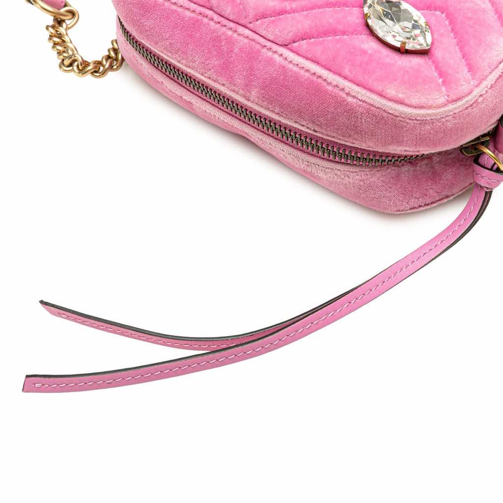 Gucci Mini GG Marmont Crystal Embellished Matelasse Velvet Crossbody - Image 11