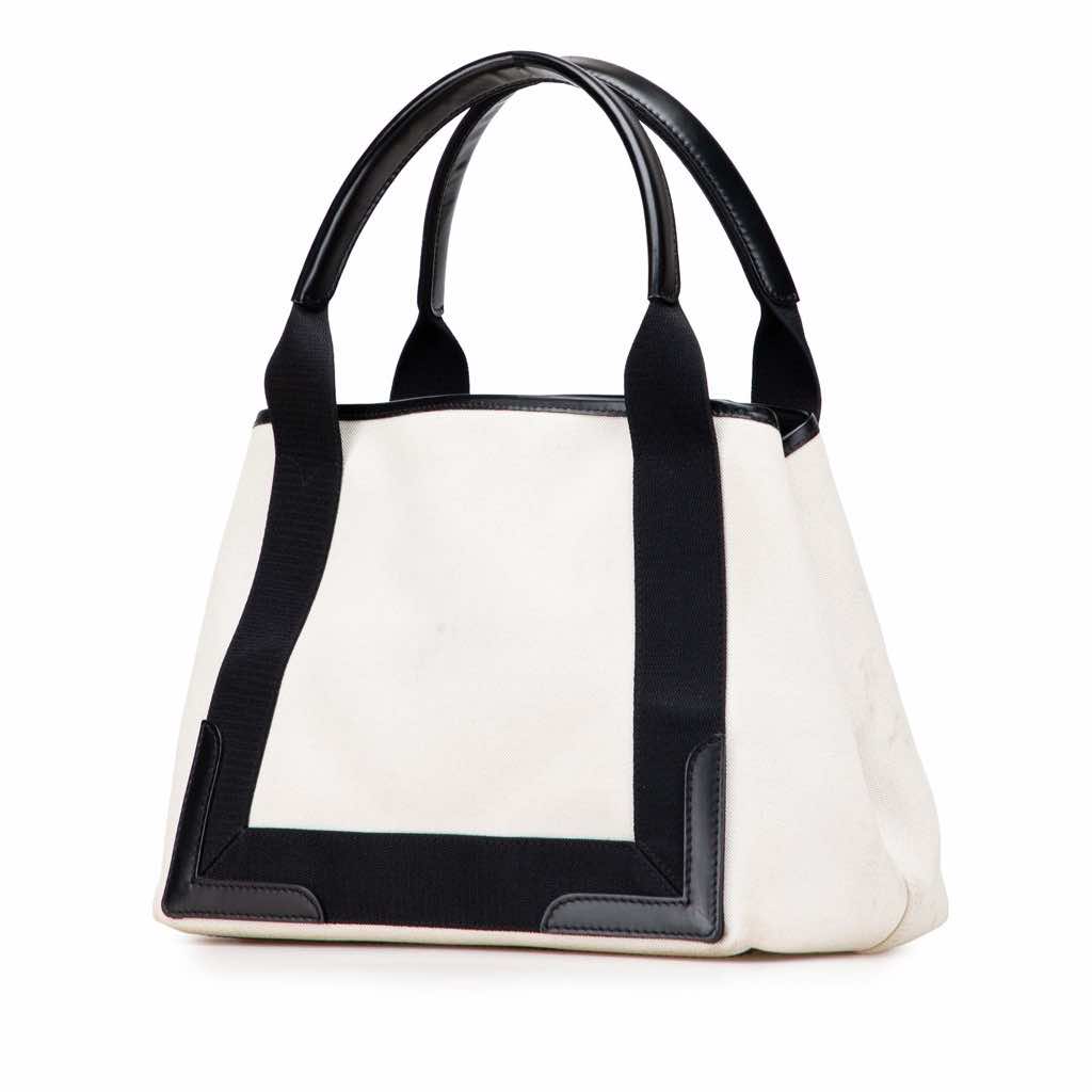 Balenciaga Canvas Navy Cabas Tote S - Back view