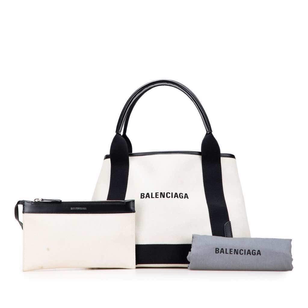 Balenciaga Canvas Navy Cabas Tote S - Image 13