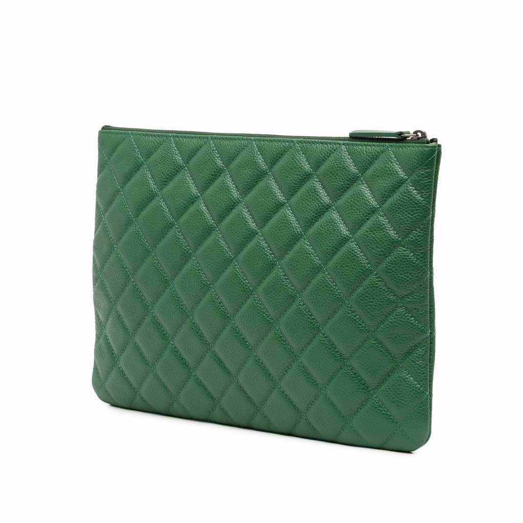 Chanel Medium Quilted Caviar O Case Clutch - 2