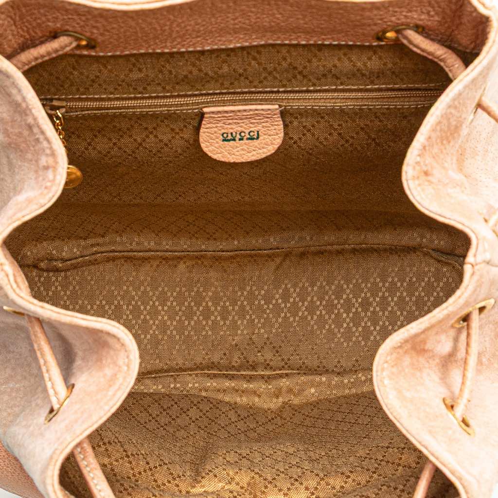 Gucci Suede Bamboo Backpack - 4
