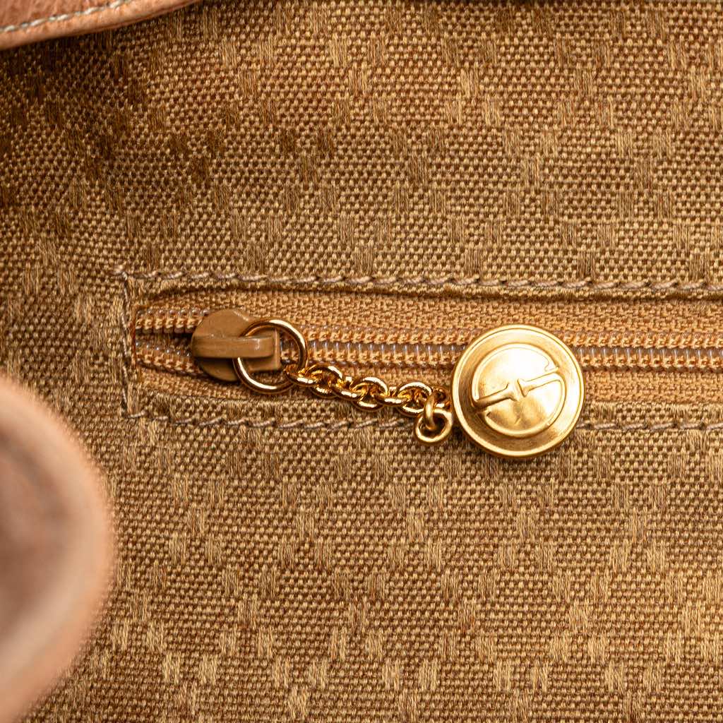 Gucci Suede Bamboo Backpack - Image 10