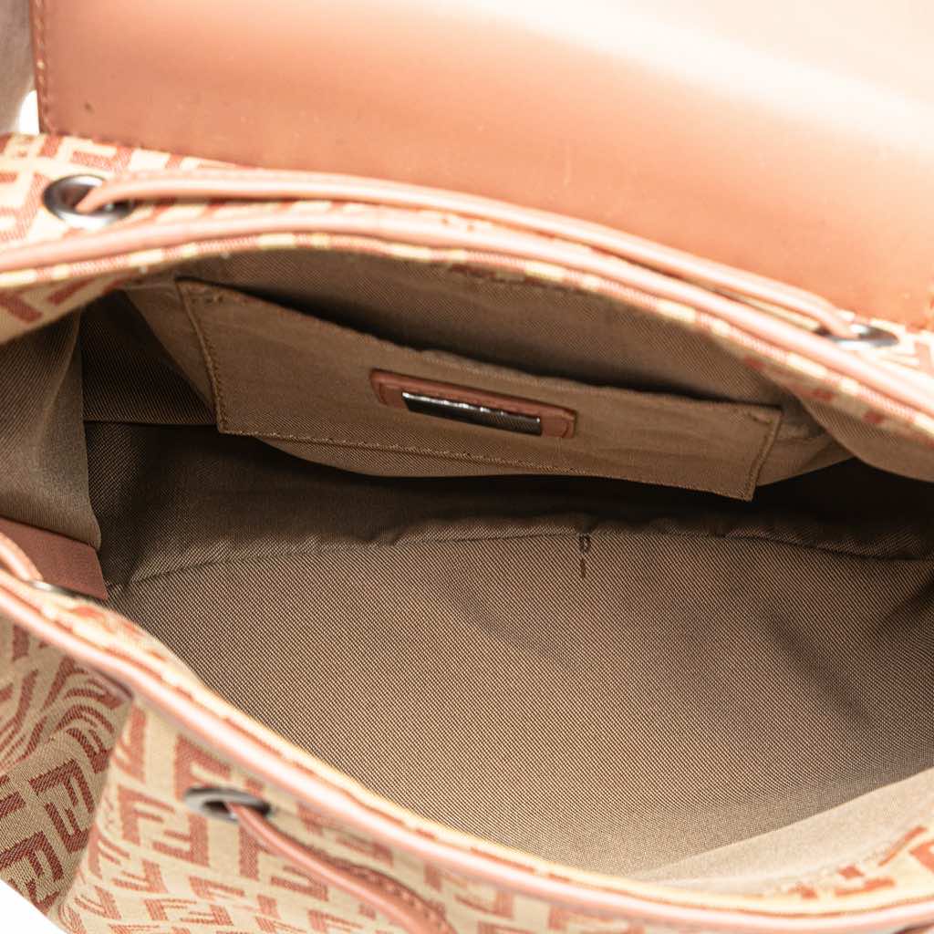 Fendi Zucchino Canvas Drawstring Shoulder Bag - 4