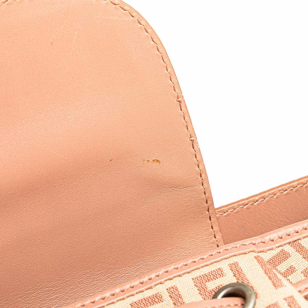 Fendi Zucchino Canvas Drawstring Shoulder Bag - Image 10