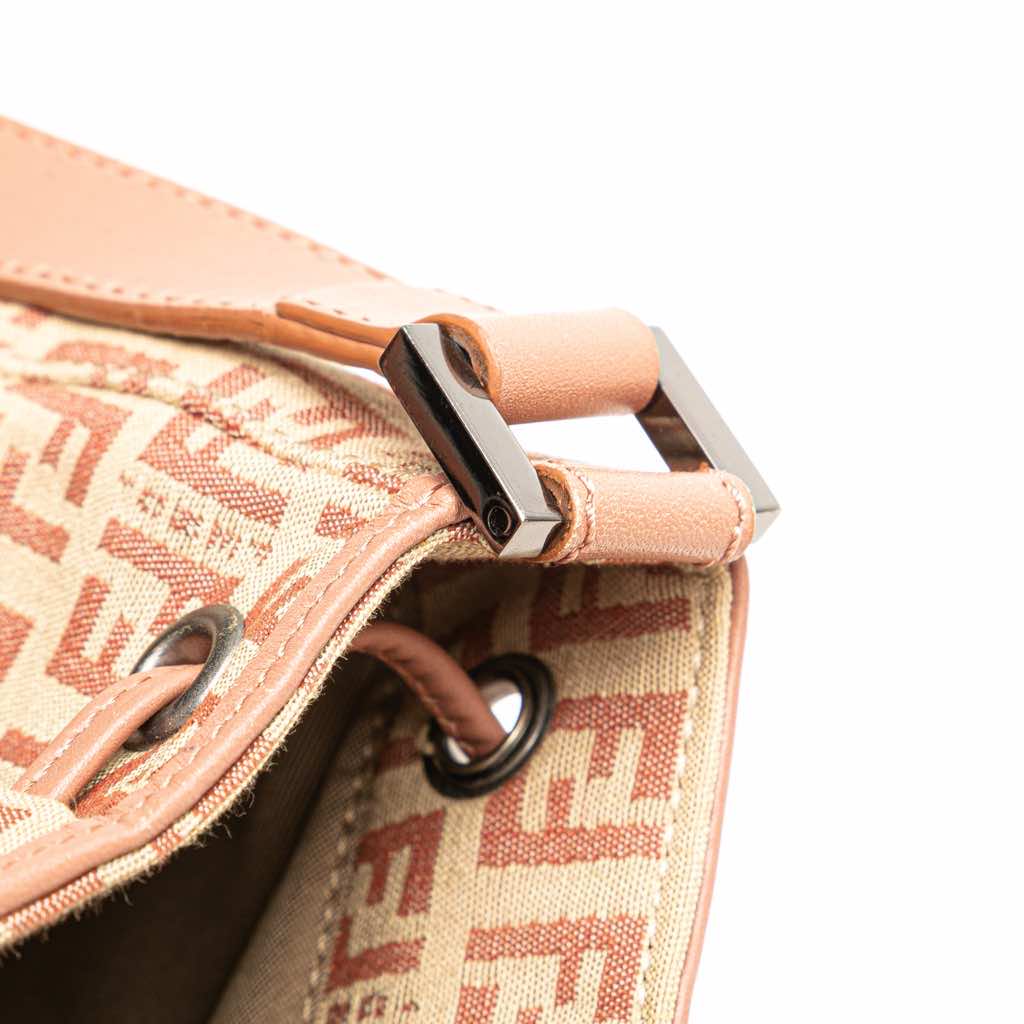 Fendi Zucchino Canvas Drawstring Shoulder Bag - Image 11