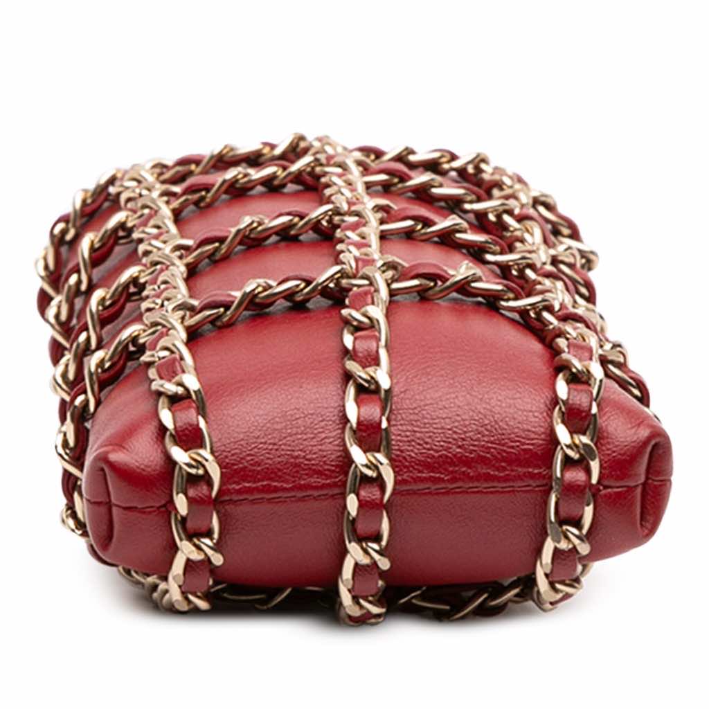 Chanel Lambskin Tech Me Out Clutch With Chain - Image 6