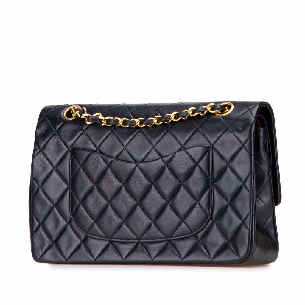 Chanel Medium Classic Lambskin Double Flap - Back view