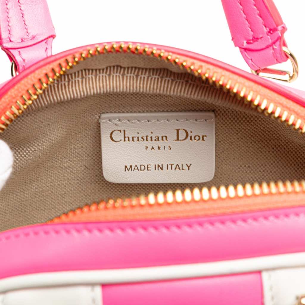 Dior Micro Leather Dior Vibe Zip Bowling Bag - Side view