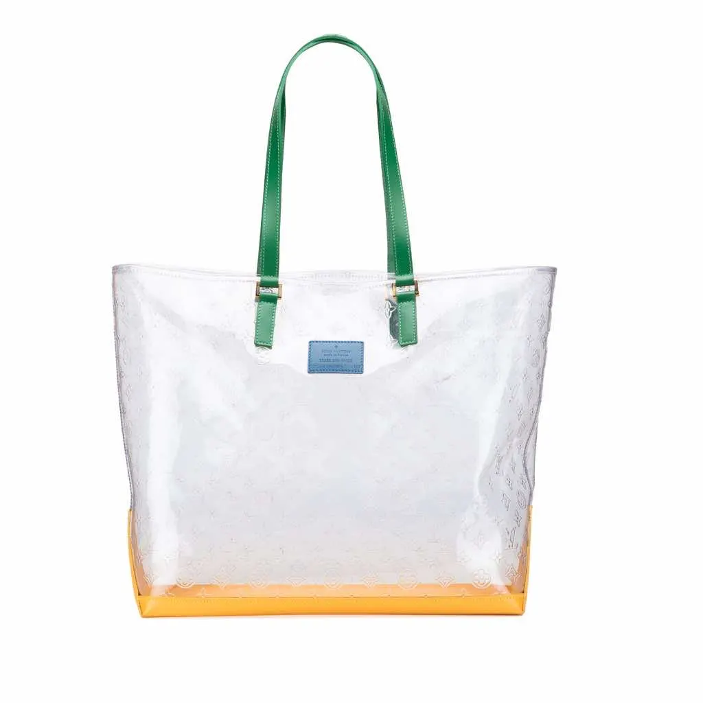 Louis Vuitton Limited Edition Brazil 500th Anniversary Monogram Vinyl Clear Cabas White Very good - Front View