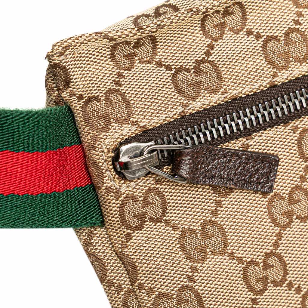 Gucci GG Canvas Web Double Pocket Belt Bag - Image 10