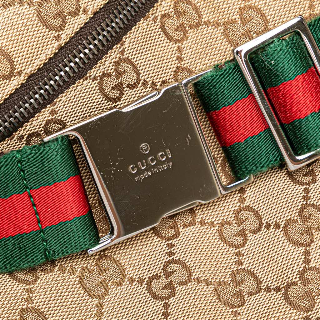 Gucci GG Canvas Web Double Pocket Belt Bag - Image 11