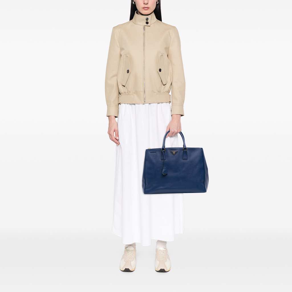 Prada Large Saffiano Lux Galleria Double Zip Satchel - Image 13