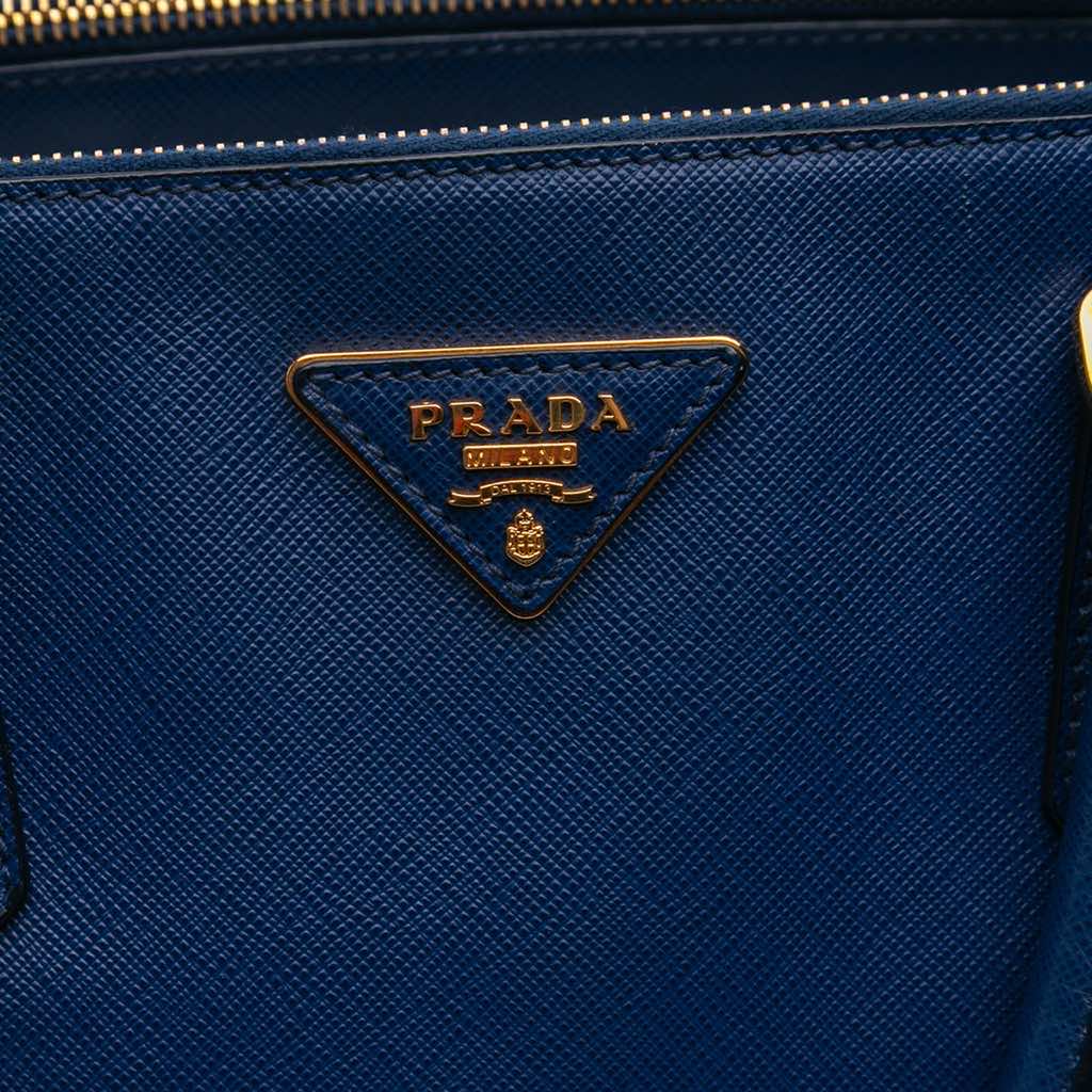 Prada Large Saffiano Lux Galleria Double Zip Satchel - Side view