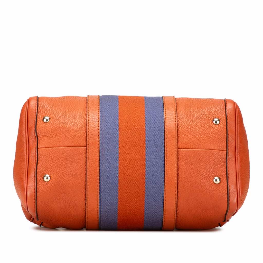 Gucci Medium Calfskin Web Joy Boston Bag - 3