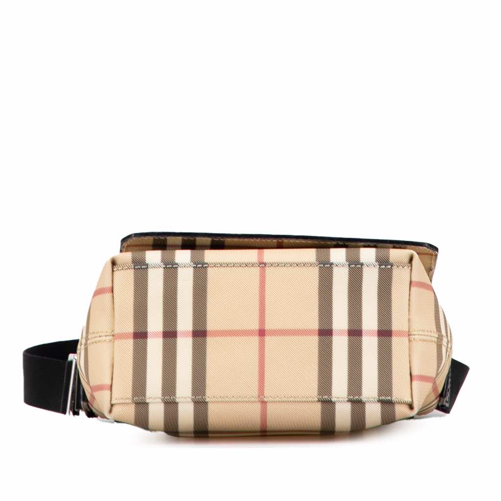 Burberry House Check Canvas Flap Crossbody - Image 6