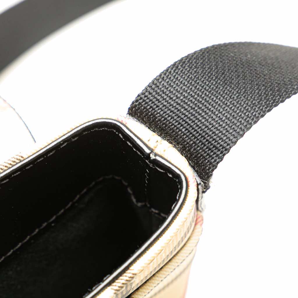 Burberry House Check Canvas Flap Crossbody - Image 10