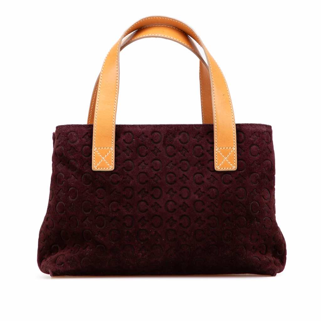 Celine C Macadam Suede Handbag