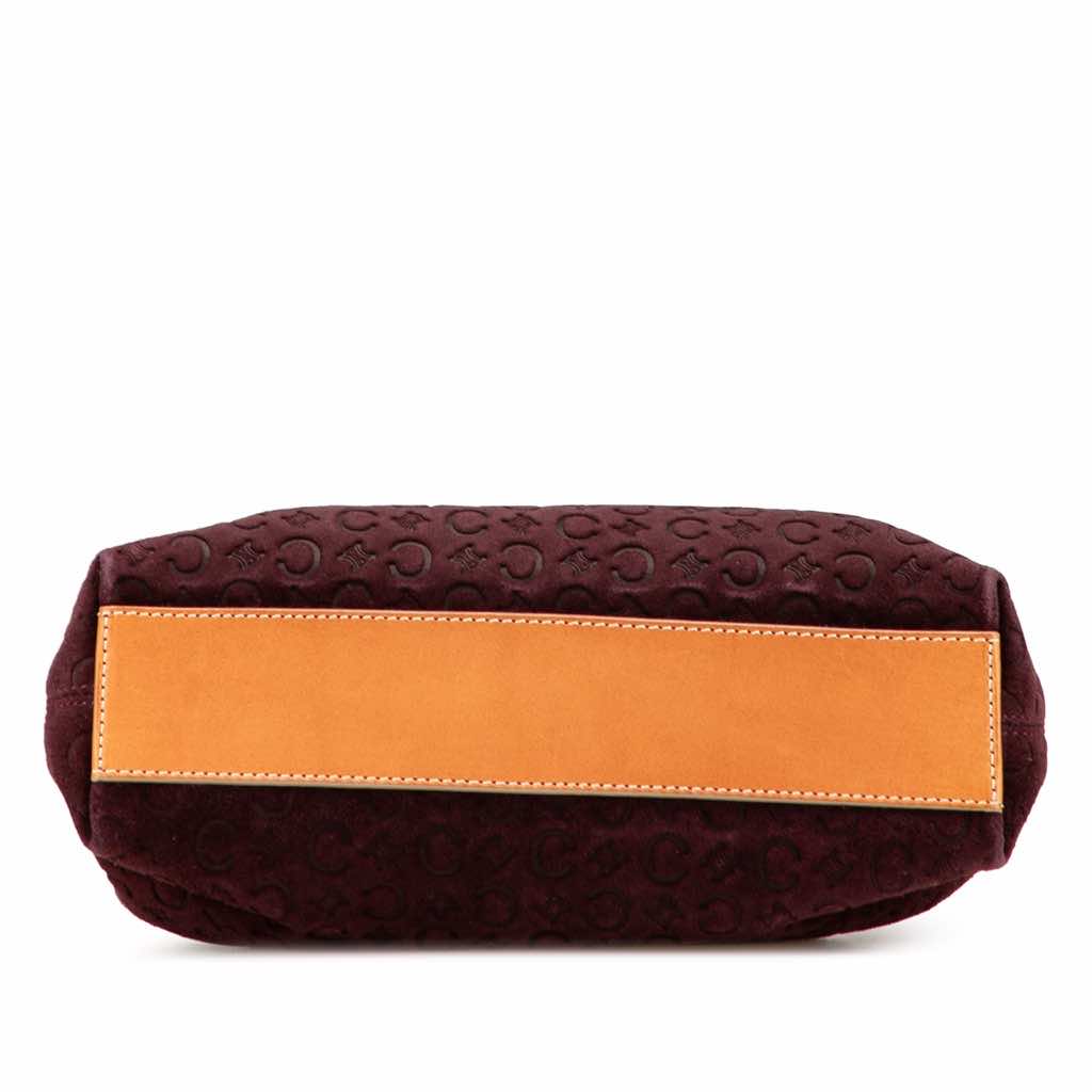 Celine C Macadam Suede Handbag - Image 6