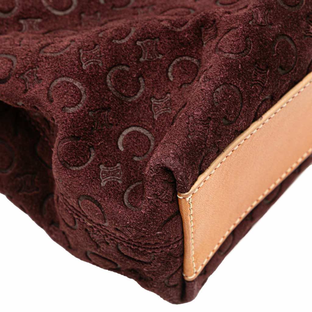 Celine C Macadam Suede Handbag - Image 10