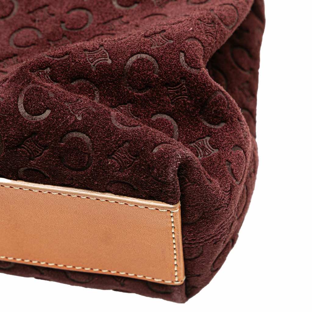Celine C Macadam Suede Handbag - Image 11